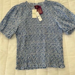 J. Crew Liberty Smocked Blouse